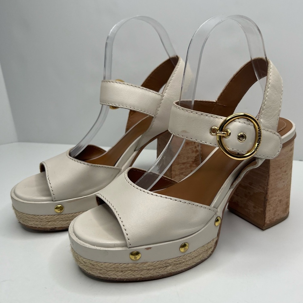 See by Chloe Viviane Platform Ankle-Strap Sandals White Size EU 39